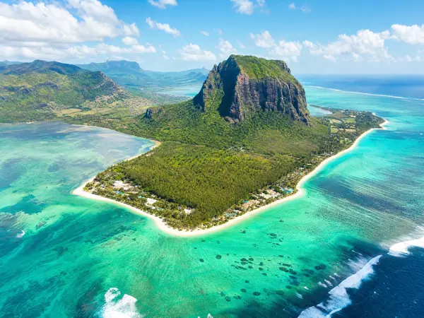 Le Morne Brabant peninsula and its turquoise lagoon