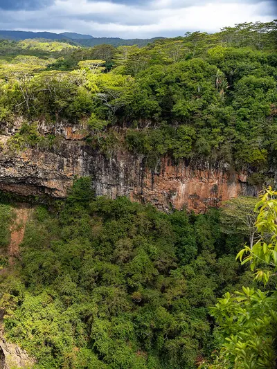 The Chamarel waterfall